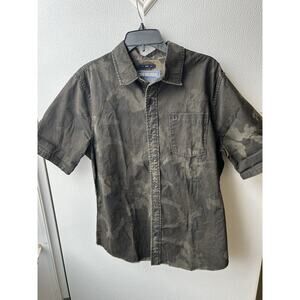 True Religion Men's Large Camo Button Up Shirt